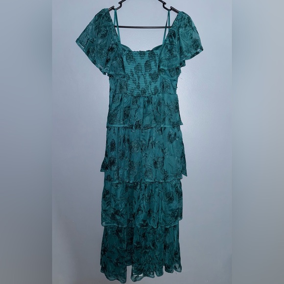 Altar'd State Dresses & Skirts - Altar'd State Teal Floral Maxi Dress